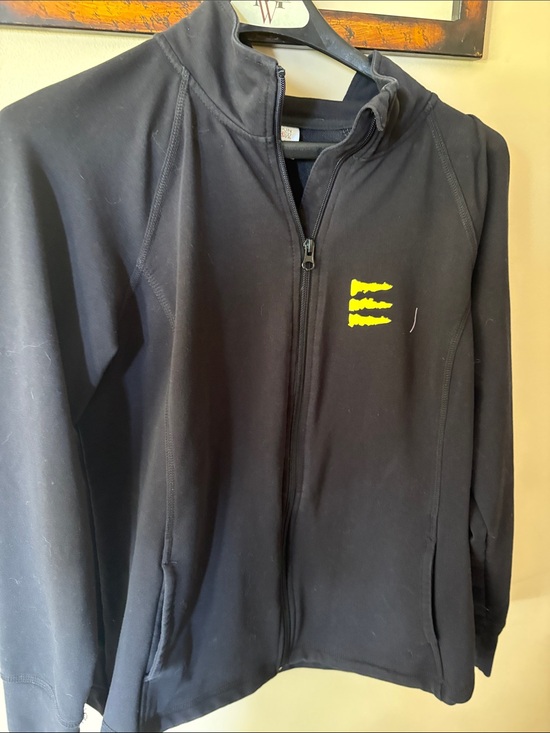 Danskin Now Tops - Danskin Now Black Jacket with Small Yellow Accent